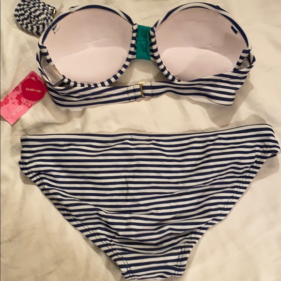 * NWT* Striped Nautical Push-up Bikini - Picture 4 of 4